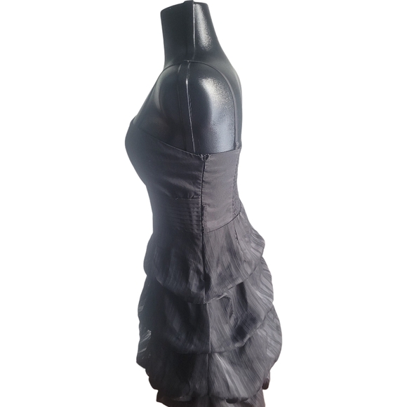 Black Spaghetti Strap Layered Dress S - Picture 5 of 6